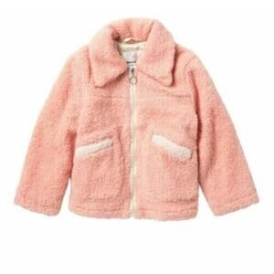 Urban Republic Girls Soft Faux Shearling Jacket In Pink Size 10-12 MSRP $85‎